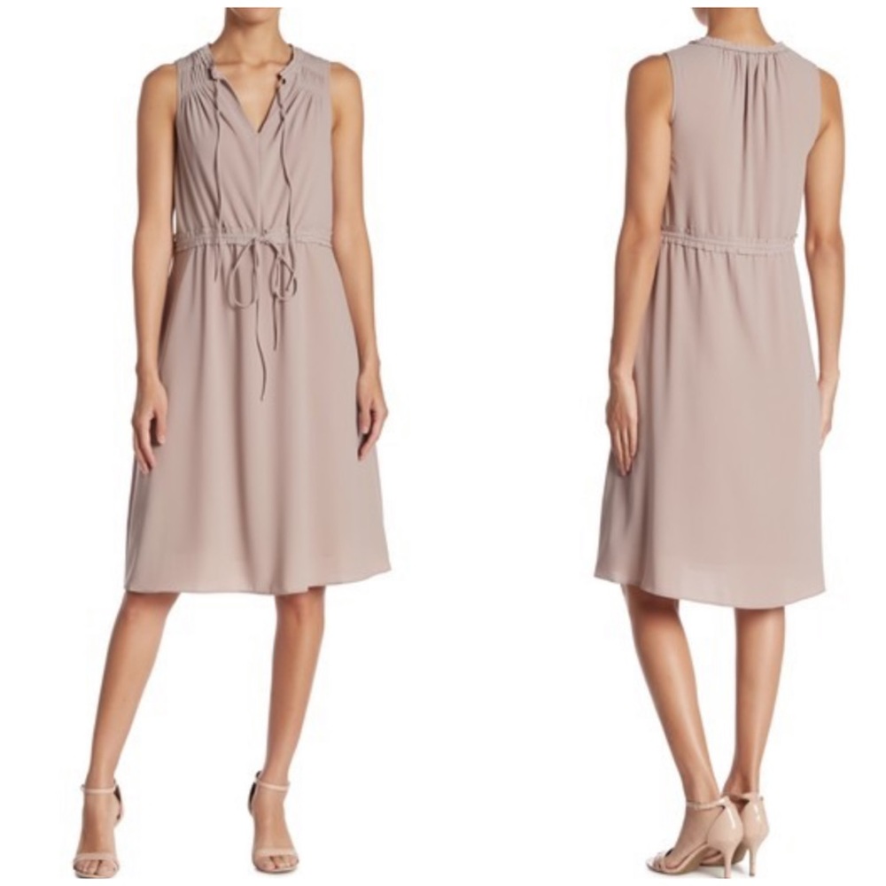 ☀️LAST2️⃣//MOCHA SLEEVELESS DRESS - Picture 3 of 6